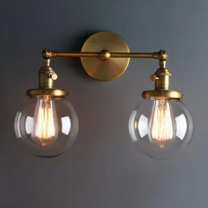 Applique Murale Industrielle Double Bronze