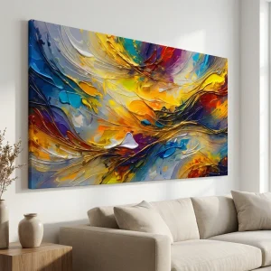 Tableau Abstrait Multicolore