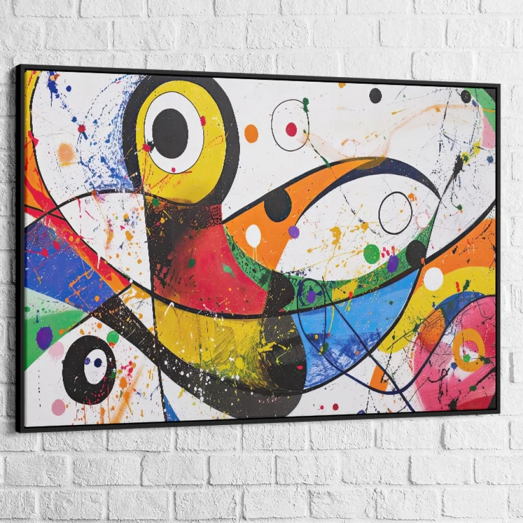 Tableau Abstrait Symphonie Visuelle d'un Oiseau – Image 4