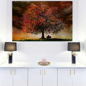 Tableau Arbre Rouge Seule