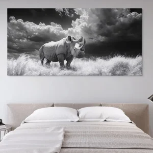 Tableau Rhinocéros Noir et Blanc